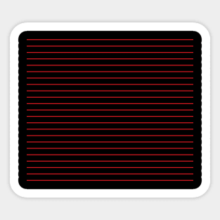 Pretty Simple Red Stripes Sticker